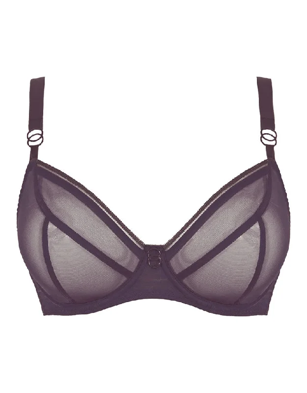 Curvy Kate Lifestyle Plunge Bra Plum Purple Sleek Push-Up Bra