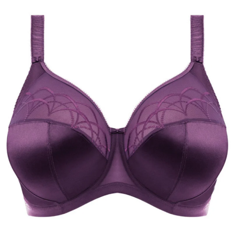 Elomi Cate Full Cup UW Bra Black Cherry Breathable Comfort Bra