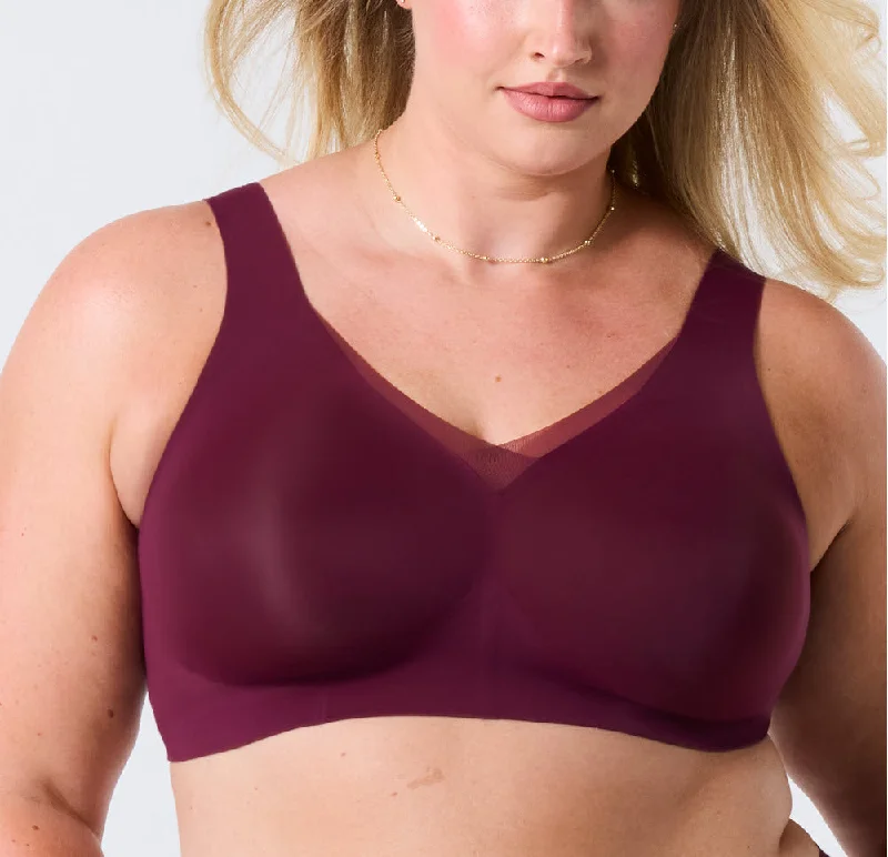 Evelyn & Bobbie Evelyn Winter Berry Wireless Plunge Bra Smooth Stretch Bra