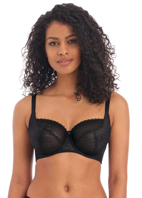 Freya Signature UW Balcony Bra, Black | Freya Balcony Bra | Black Balcony Bra Casual Bralette Set