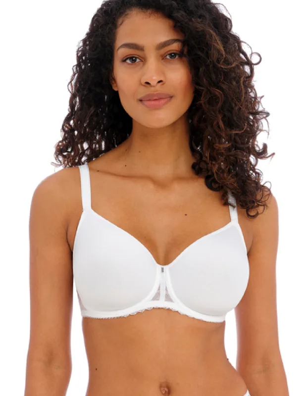 Freya Signature UW Molded Spacer Bra, White | White Molded Spacer Bra Chic Lace Bra