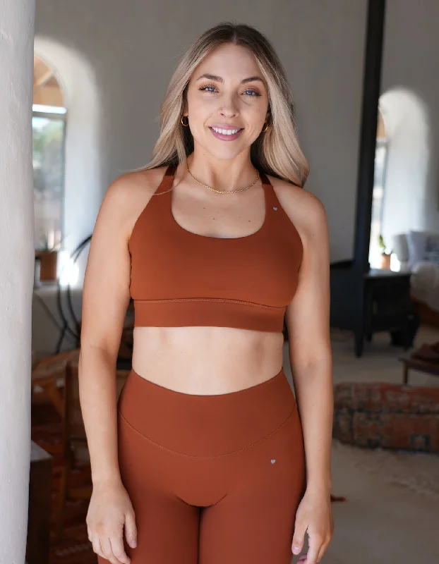 Impact Sports Bra - Terracotta Cozy Sleep Bra