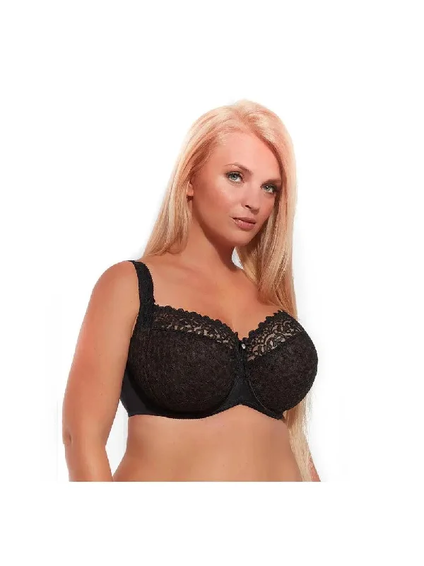 Black Betty Full Coverage Soft Cup Bra in Bands 30 through 40 Breathable Sports Bra