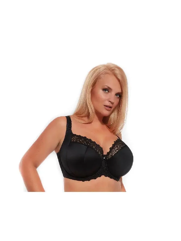 Black Betty Semi Soft Cup Bra in Bands 42 through 50 Sexy Lace Bralette