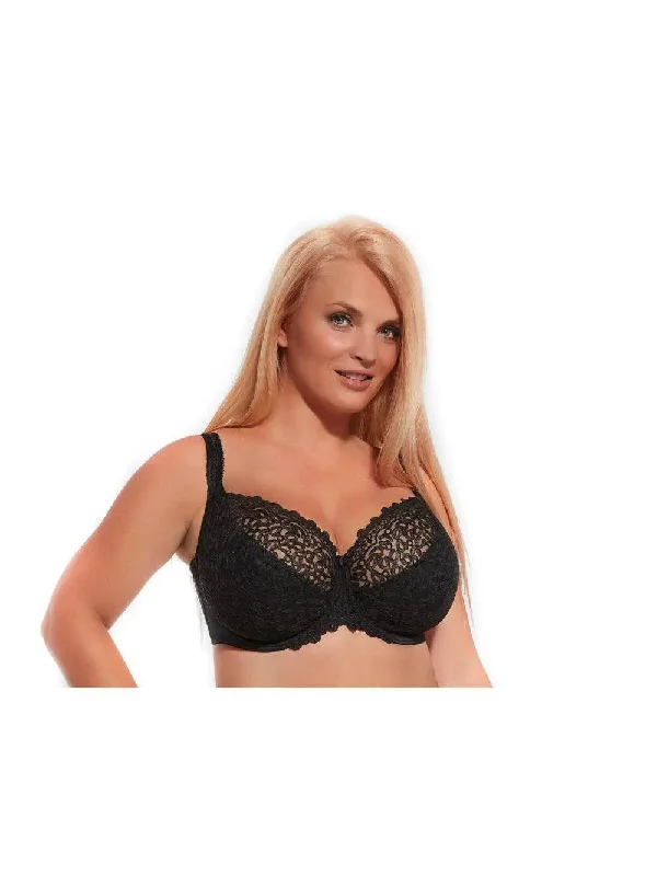 Black Betty Soft Cup Bra in Bands 30 through 40 Soft Mesh Bra