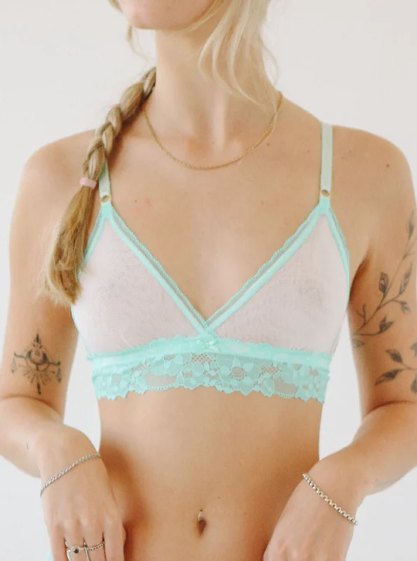 Lia Bra | Mild Mint Soft Mesh Bralette