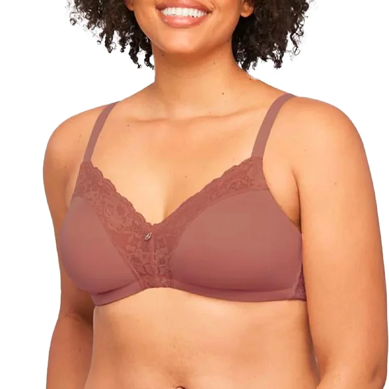 Wire-Free Dream Bra 9326 - Pecan Chic Satin Bra