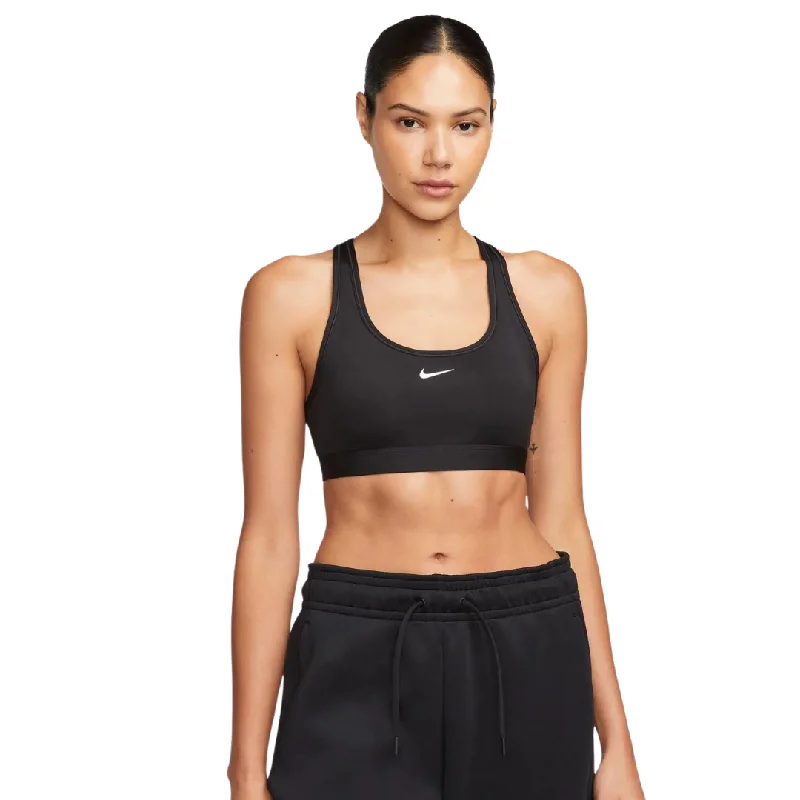 Nike Swoosh Light Support Women's Non-Padded Black Sports Bra Supportive Wireless Bra