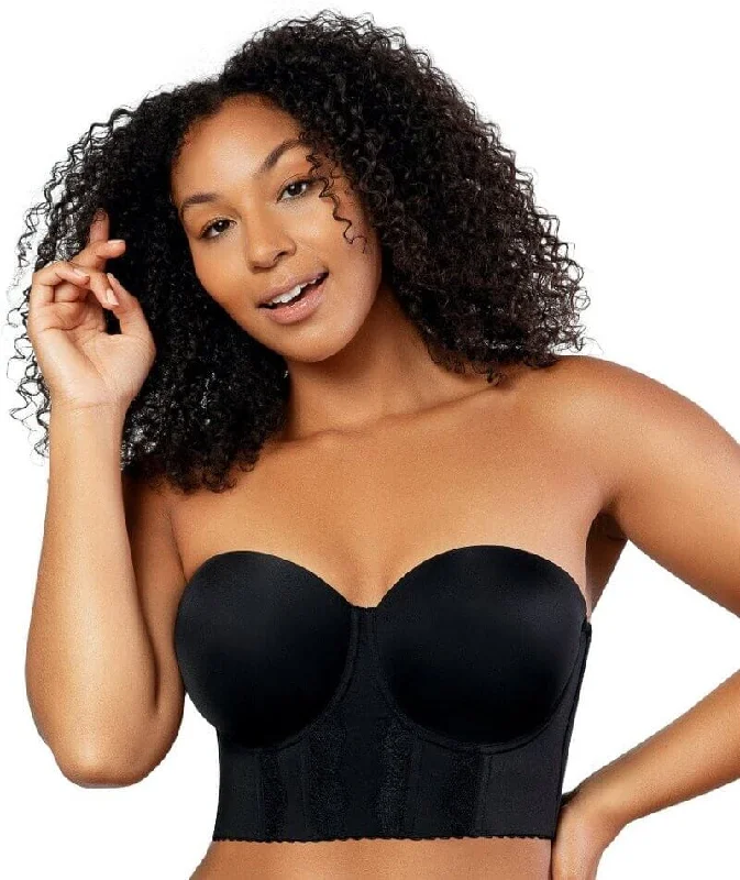 Parfait Elissa Seamless Underwire Padded Longline Strapless Bra - Black Breathable Wireless Bra