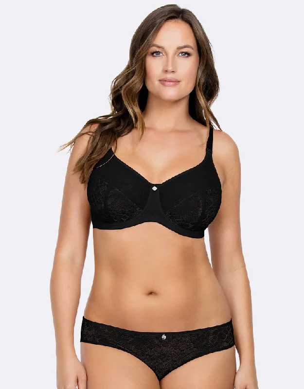 Parfait Enora Minimizer Full Cup Bra Black Wireless Push-Up Bra