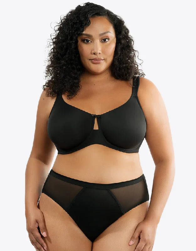 Parfait Erika Unlined Moulded Bra Black Soft Padded Bralette