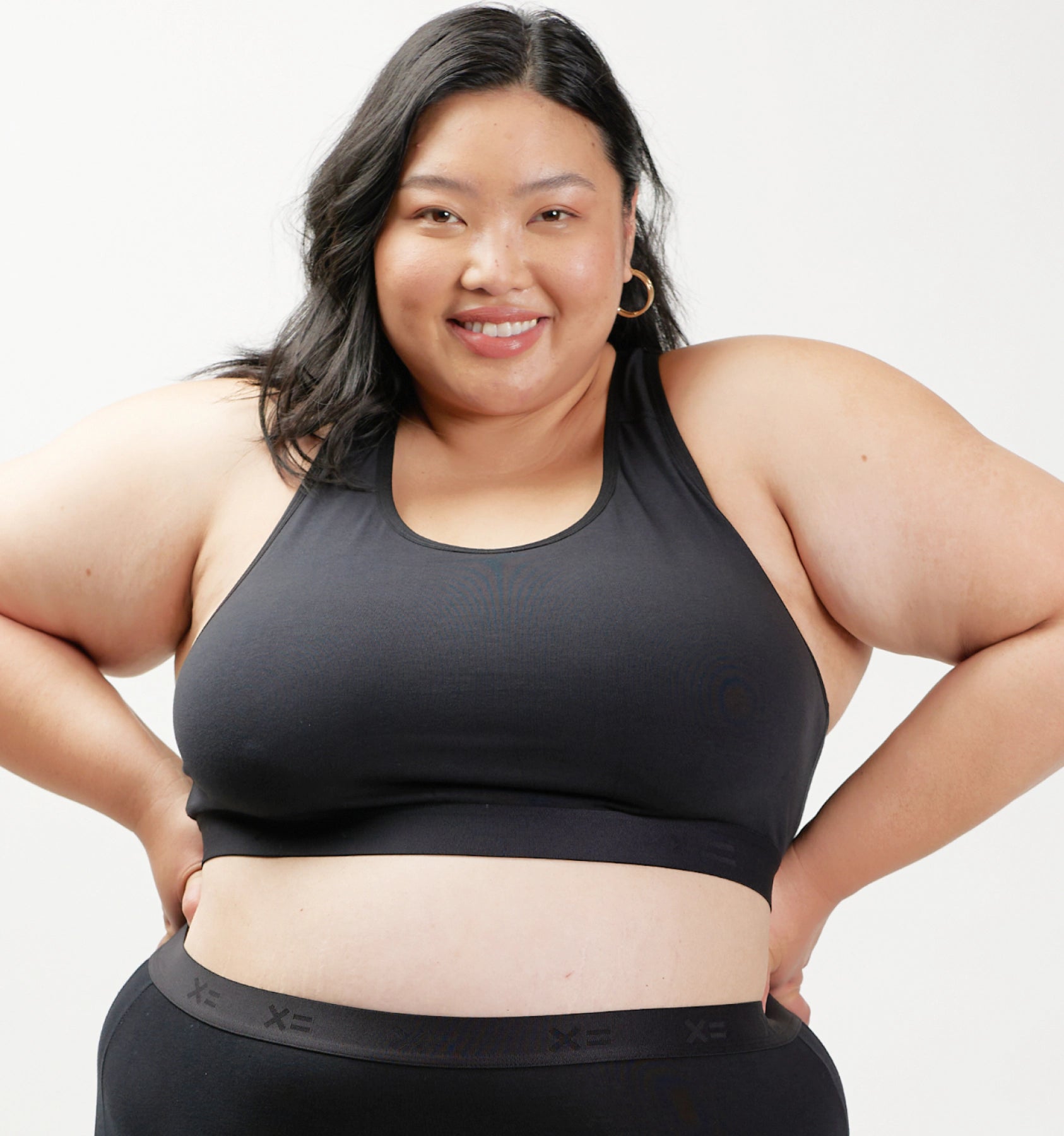 Racerback Soft Bra - X= Black Soft Mesh Bra