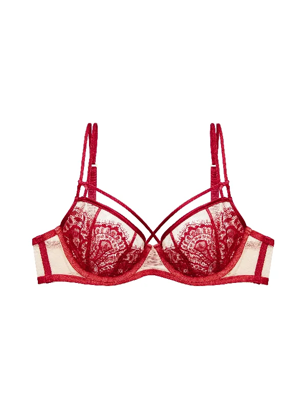 Red Maestra Underwire Bra Minimalist Wireless Bra