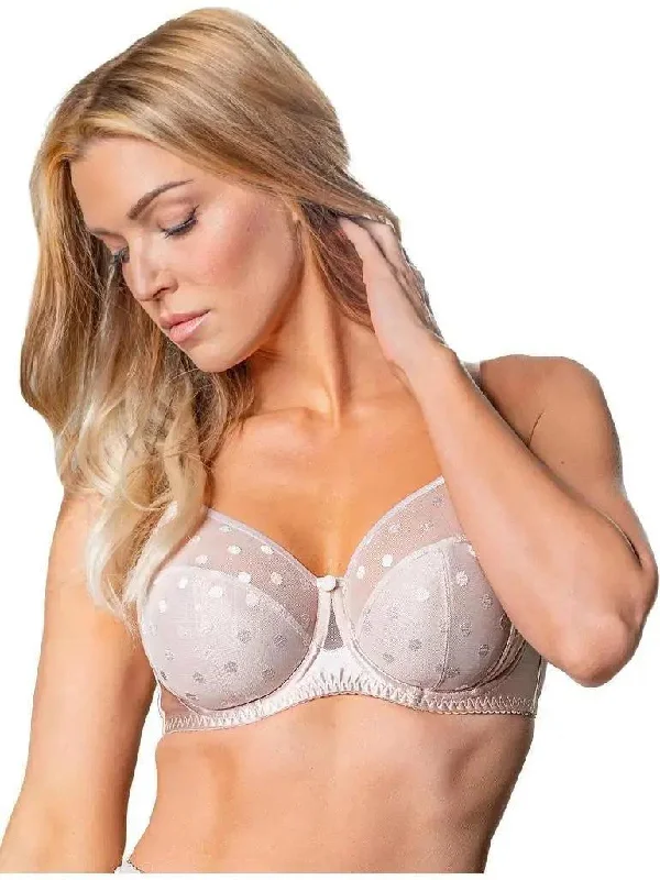 Rosy Beige Carmen Polka Dot Bra Light Padded Bra