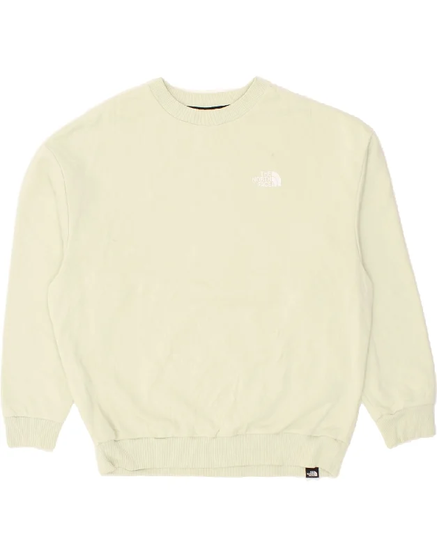THE NORTH FACE Womens Graphic Sweatshirt Jumper UK 18 XL Green Cotton Hoodie with Mesh Breathable Sporty