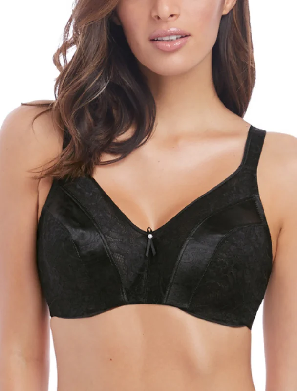 Wacoal Le Minimizer Bra, Noir Black | Black Wacoal Minimizer Bras Wireless Lace Bra