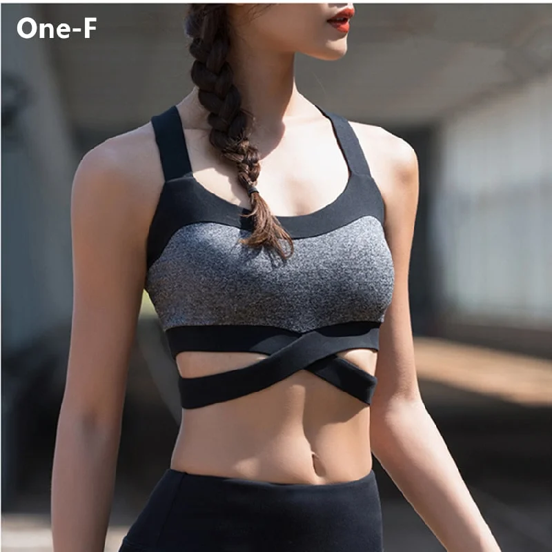 Women High Impact Sports Bra Contrast Exercise fitness Bra Elegant Satin Bralette