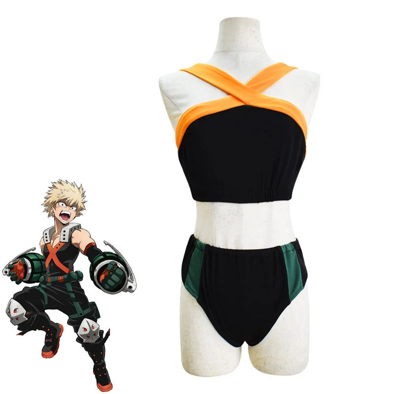 Anime My Hero Academia Katsuki Bakugo Swimsuit Cosplay Costume Comfortable Swim Dress Anime My Hero Academia Katsuki Bakugo Swimsuit Cosplay Costume Comfortable Swim Dress