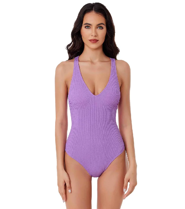 BCA by Rebecca Virtue Women's Textured Scoop Front One Piece Swimsuit Plum Berry Monokini Swimsuit Design BCA by Rebecca Virtue Women's Textured Scoop Front One Piece Swimsuit Plum Berry Monokini Swimsuit Design