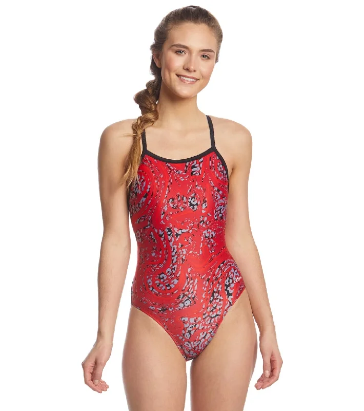 Dolfin XtraSleek Eco Women's Hurricane V-2 Back One Piece Swimsuit Red Sleek Racerback Swimsuit Dolfin XtraSleek Eco Women's Hurricane V-2 Back One Piece Swimsuit Red Sleek Racerback Swimsuit