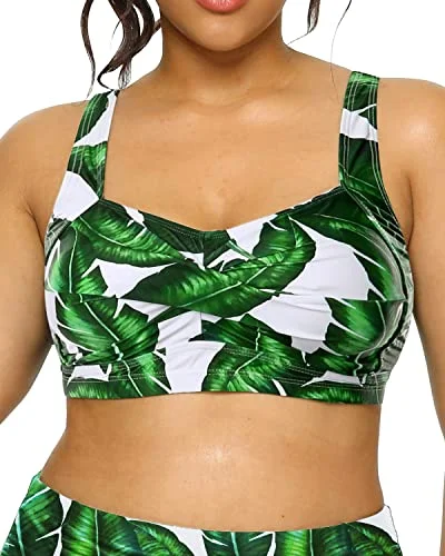 Plus Size Push Full Coverage Swimwear Twist Front Longline Bathing Suit Bra for Large Bust Comfortable Swim Shorts Plus Size Push Full Coverage Swimwear Twist Front Longline Bathing Suit Bra for Large Bust Comfortable Swim Shorts