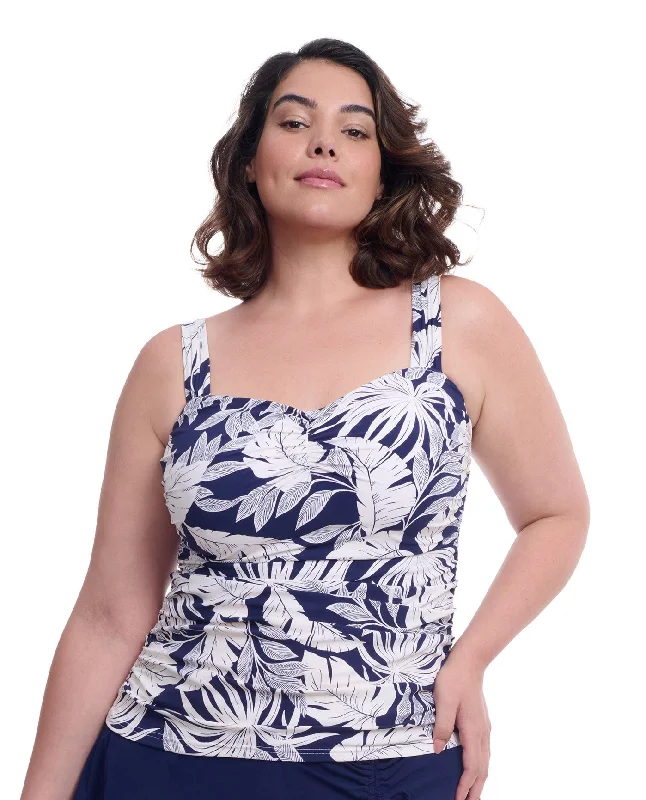 Profile By Gottex Malaya Plus Size Sweetheart Underwire Tankini Top Plunge Back Swimsuit Profile By Gottex Malaya Plus Size Sweetheart Underwire Tankini Top Plunge Back Swimsuit