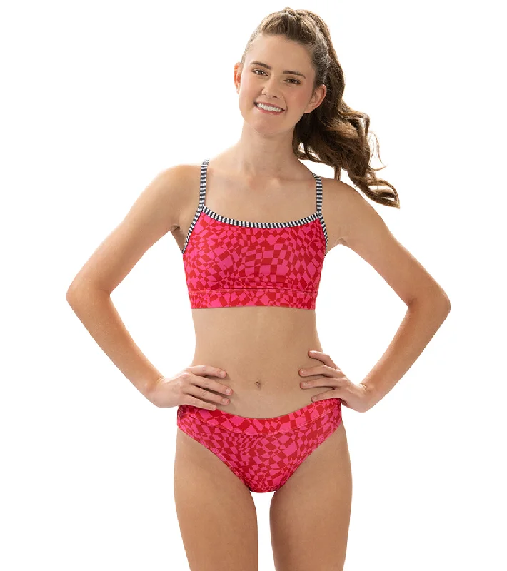 Dolfin Uglies Women's Two Piece Work Out Swimsuit Ocular Lace-Detail Bikini Set