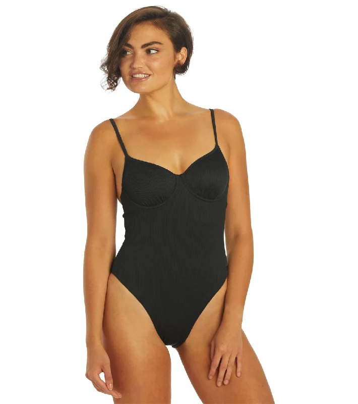 Roxy Women's Rib Roxy Love The Muse One Piece Swim Suit Anthracite Classic Monokini Design