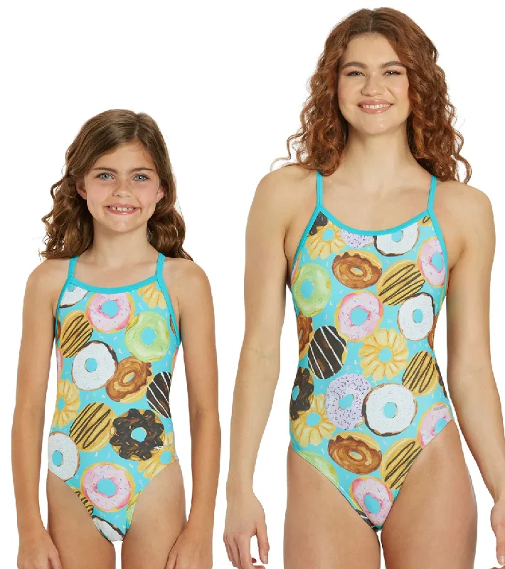 Sporti Donut Dreams Thin Strap One Piece Swimsuit (22-40) Swimsuit with Skirt