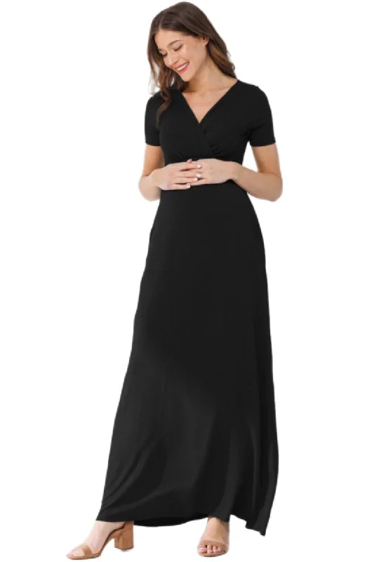 1915 Maternity Maxi Dress Stylish Maxi Dress with Frills