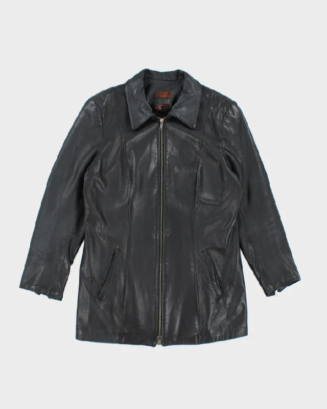 Vintage Y2K Danier Slim Fit Zip Up Leather Jacket - M Stand-Up Collar Roll-Neck Collar Turtle Neck Vintage Y2K Danier Slim Fit Zip Up Leather Jacket - M Stand-Up Collar Roll-Neck Collar Turtle Neck