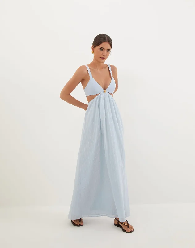 Alissa Maxi Dress - Serenade Classic Solid Maxi Dress