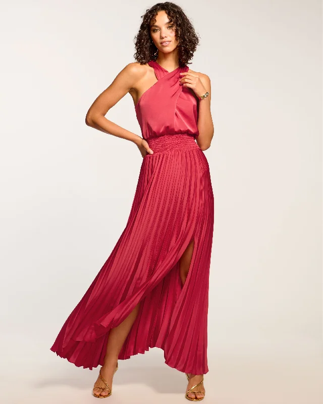 Arina Halter Maxi Dress Stylish V-Neck Maxi Dress