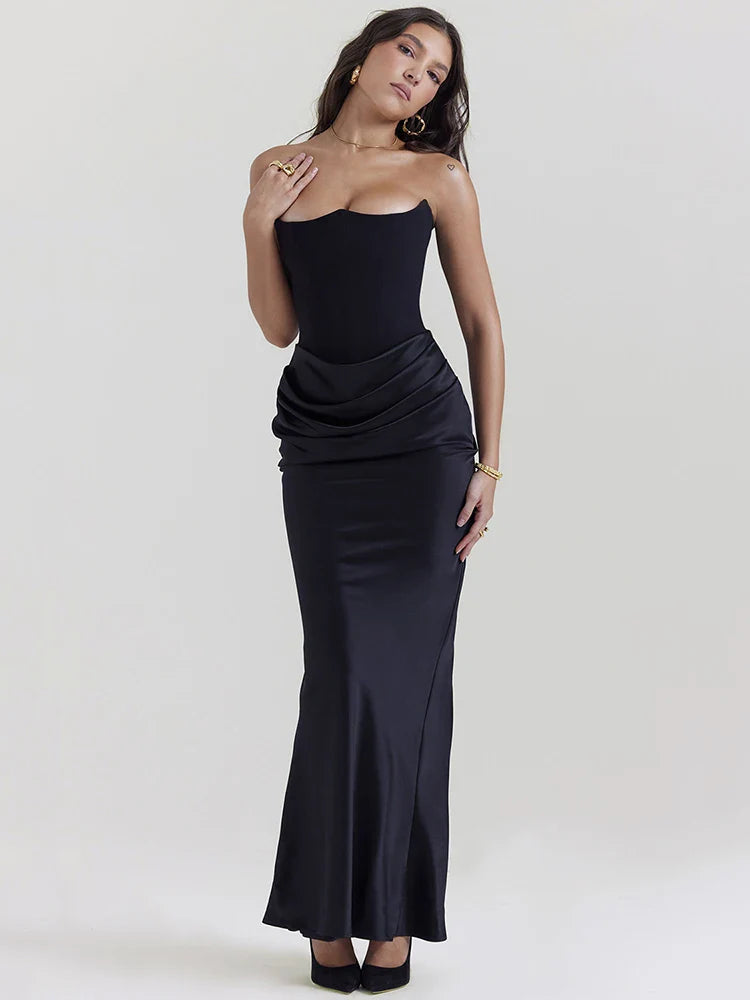 2024 Sexy Off-shoulder Backless Club Party Maxi Dress Fashionable Halter Neck Maxi Dress