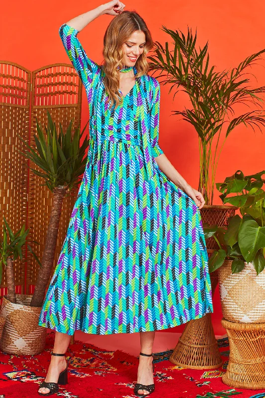 Crawford Anogi Maxi Dress Trendy Fit-and-Flare Maxi Dress