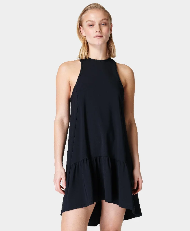 Explorer Club Mini Dress Sb8900 Black Fashionable Off-Shoulder Mini Dress