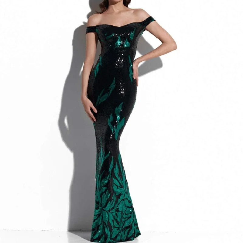 Naomi Azure Sequin Maxi Dress Trendy V-Neck Maxi Dress