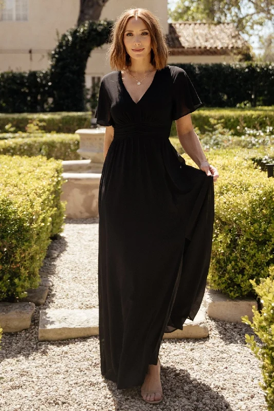 Ramona Maxi Dress | Black Elegant Lace Maxi Dress