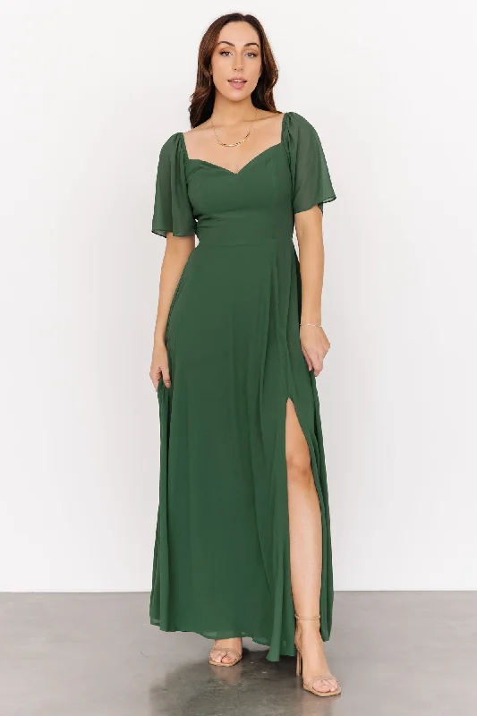 Sierra Sweetheart Maxi Dress | Evergreen Fashionable Sheer Maxi Dress