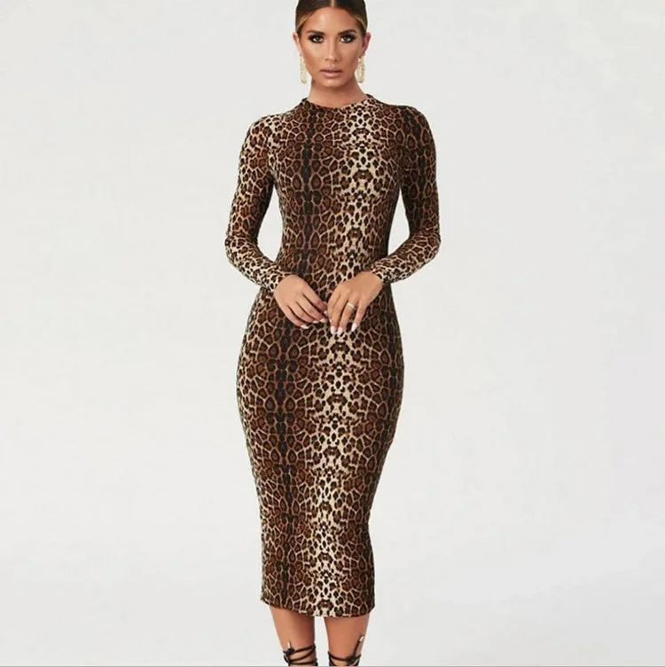 Sexy Leopard Print Bodycon Mini Dress CODE: READY1130 Comfortable Wrap Mini Dress