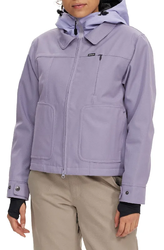 Airblaster Chore Jacket Womens Lavender Elasticated Jacket Padded Jacket Insulated Jacket