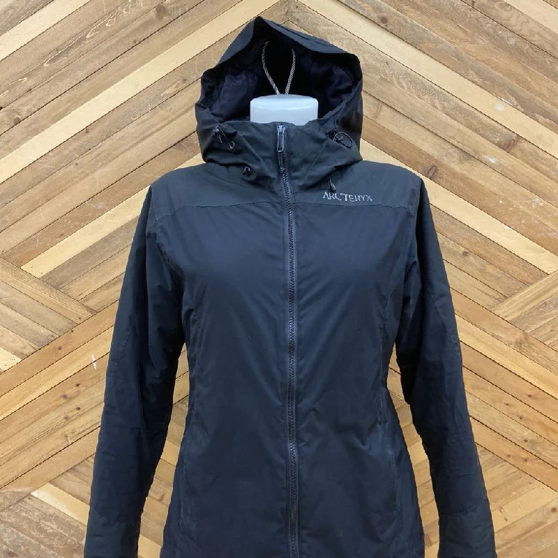 Arc'teryx - Women's Insulated Primaloft Hooded Jacket: Black-women-SM Mesh Jacket Canvas Jacket Denim Jacket