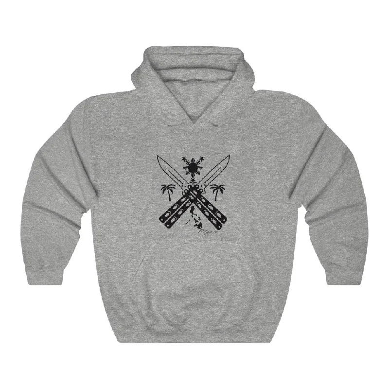 Balisong Paradise Unisex Heavy Blend™ Hooded Sweatshirt Hoodie with Mock Neck Collared Structured