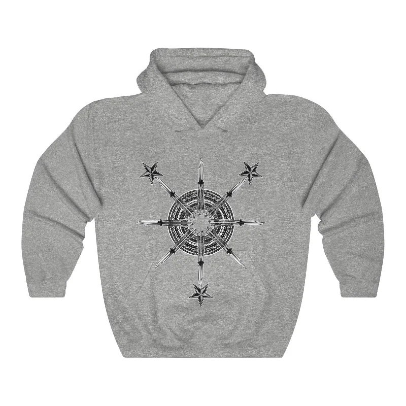 Balisong Sun Unisex Heavy Blend™ Hooded Sweatshirt Hoodie with Velcro Closure Adjustable Secure