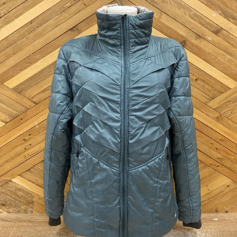 Columbia - Women's Omni-Heat Puffer Jacket - MSRP comp $150: Teal Blue-women-XL V-Neck Jacket Boat Neck Jacket Square Neck Jacket