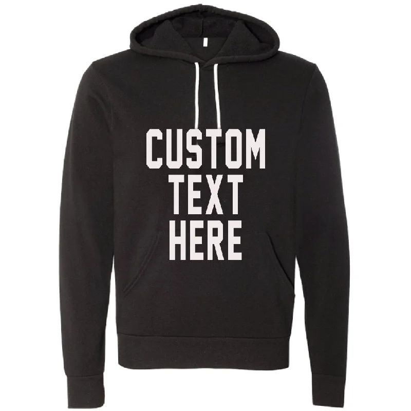 Custom Black Unisex Hoodie Pullover Sweatshirt Hoodie with Logo Branding Identity