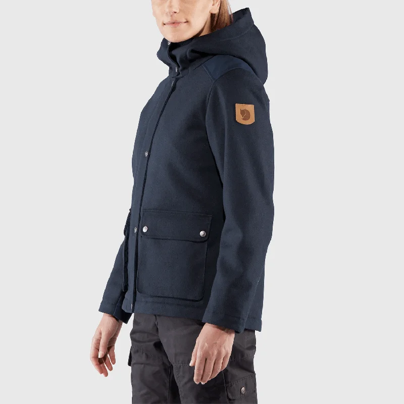 Greenland Re-Wool Jacket W Belted Jacket Elasticated Jacket Padded Jacket