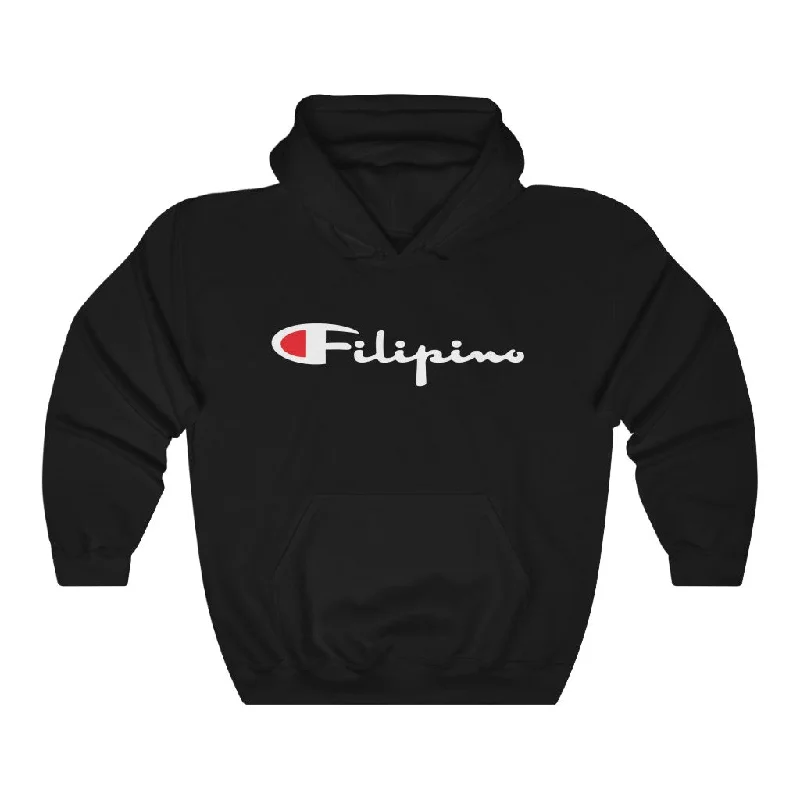 Filipino Champion Unisex Heavy Blend™ Hooded Sweatshirt Hoodie with Button Placket Classic Preppy