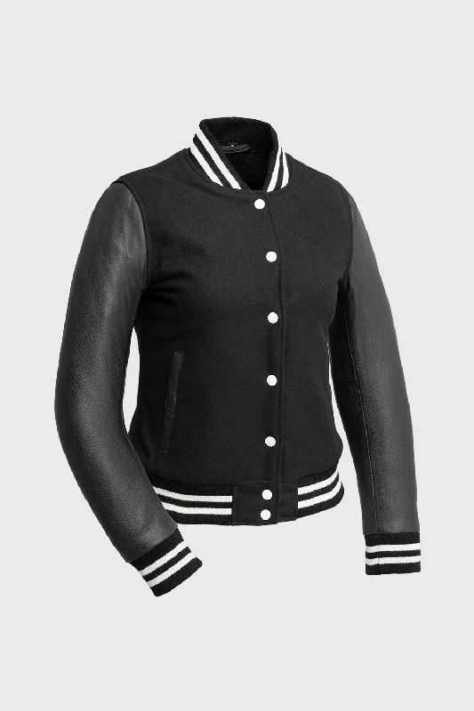 First Manufacturing Sara - Women's Varsity Jacket Nylon Fabric Polyester Fabric Spandex Fabric