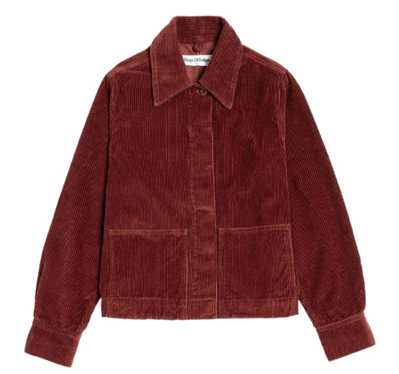 Kings of Indigo Ota corduroy jacket madder brown women Striped Jacket Polka Dot Jacket Floral Jacket